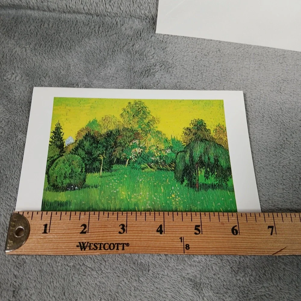 Metropolitan Museum of Art Van Gogh Public Garden Weeping Tree Greeting Card